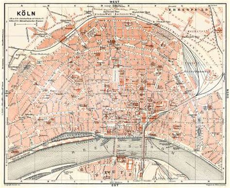 Map of Cologne, Germany