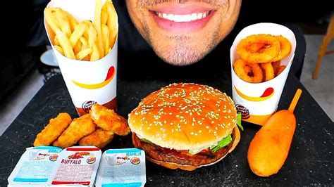 Asmr Burger King Whopper Onion Rings Chicken Nuggets Fries W Cheese