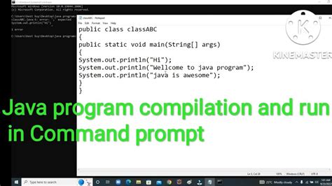 How To Write A Simple Java Program In Notepad And Run In A Command