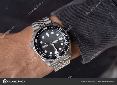 Luxury wristwatch on the wrist — Stock Photo © norgallery #153950928