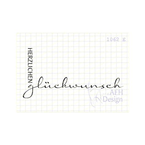 Aeh Design Gummistempel E Herzlichen Gl Ckwunsch Happy Birthday