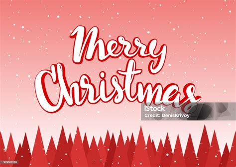 Vector Illustration Handwritten Lettering Of Merry Christmas On