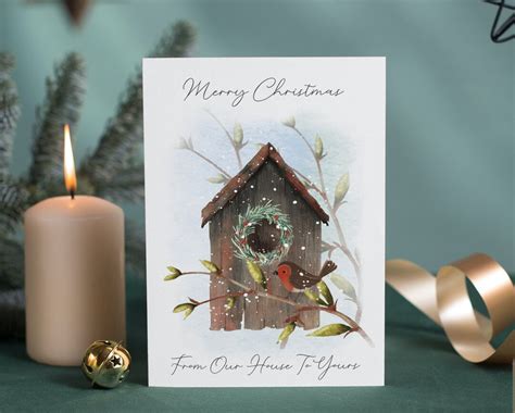 Christmas Card From Our House To Yours Christmas Card For Etsy Uk