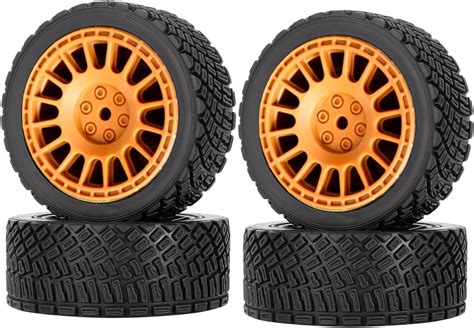 Amazon Wonfast Pcs Mm Rc Rally Car Rubber Tires Tyre And