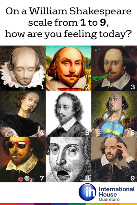 On A William Shakespeare Scale From 1 To 9 How Are You Feeling Today