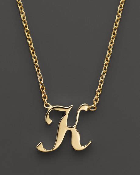 Roberto Coin 18K Yellow Gold Letter Initial Pendant Necklace 16 In