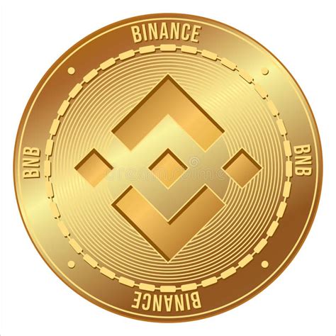 Golden Isolated Binance Coin Icon Editorial Photography Illustration