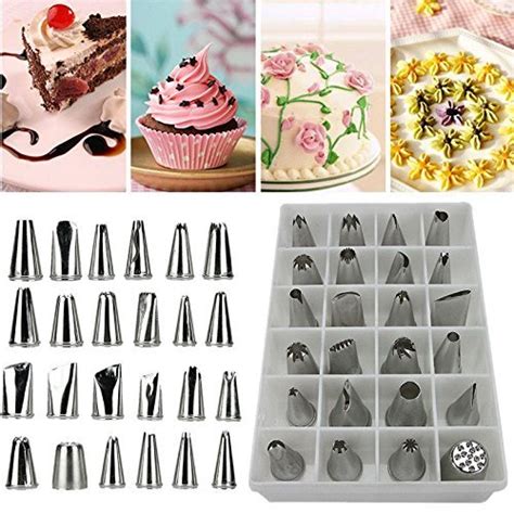 Cake Decorating Supplies 24 PCS Icing Piping Nozzles Pastry Tips Cake