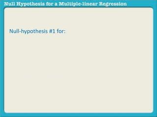 Null Hypothesis For Multiple Linear Regression PPT