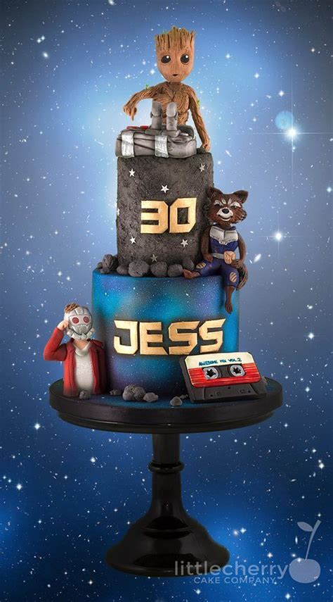 Awesome Guardians Of The Galaxy 30th Birthday Cake In 2020 Galaxy