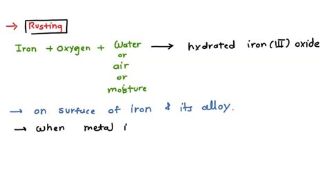 Solved An Example Of Change In The Material When Oxygen Is Present Is