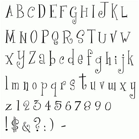 Free Printable Calligraphy Letter Stencils