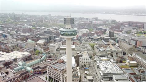Liverpool City Skyline And Famous Landmarks Stock Video Video Of