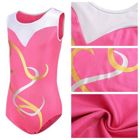 Aosijia Girls Sleeveless Gymnastics Leotards Athletic Ballet Dance