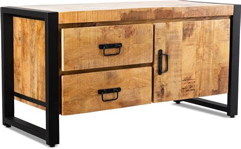 Tv Meubel Industrial Mango 106 Cm Gratis Thuisbezorgd Houten Meubel Outlet