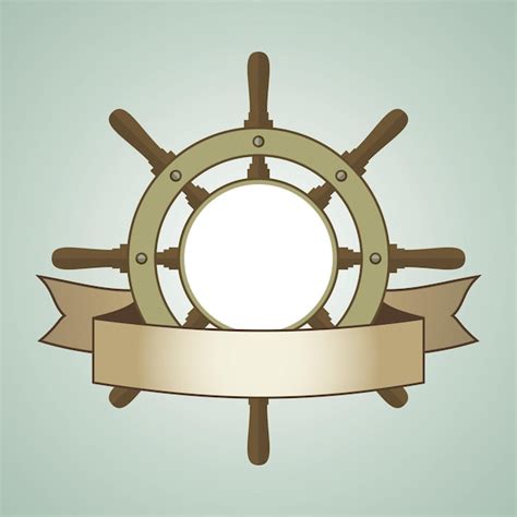 Premium Vector Ship Helm Vector Background