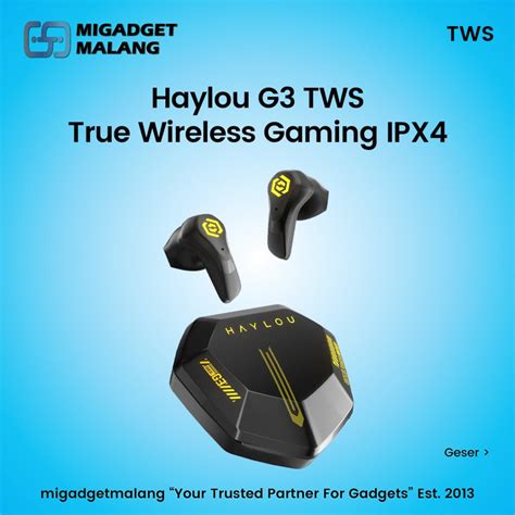 Haylou G Tws True Wireless Gaming Earbuds Bluetooth Headset Ipx Mi