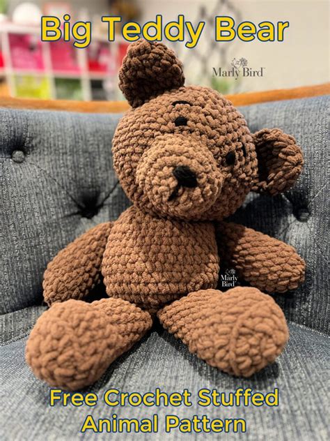 Big Bear | Free Crochet Stuffed Animal Pattern | Marly Bird