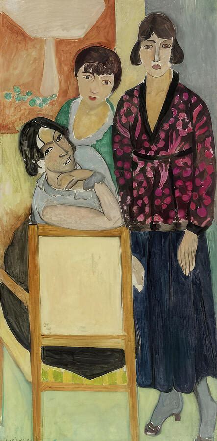 Three Sisters And The Rose Marble Table By Henri Matisse Circa 1917