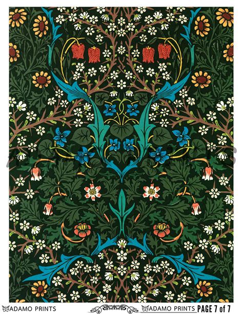 Victorian Wallpaper By William Morris Digital Classic Etsy