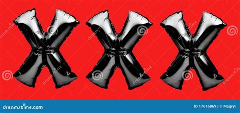 Xxx Sign For Adult Content Material Letters X Made Of Black Inflatable