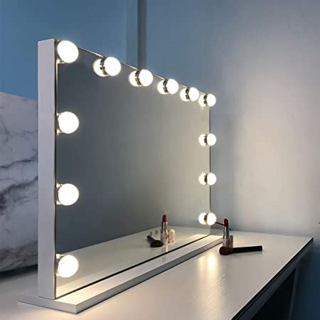 Ymlq Grand Miroir De Maquillage Lumineux Avec Lumi Res Del Brillantes