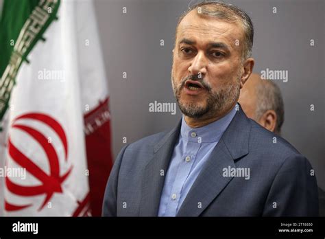 Beirut Lebanon Th Oct Iranian Foreign Minister Hossein Amir