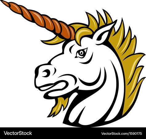 Angry cartoon unicorn Royalty Free Vector Image