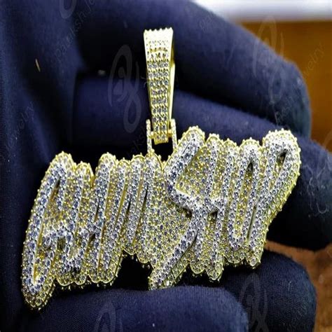 Golden Personalized Long Name Hip Hop Iced Out Pendant Custom Jewelry