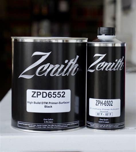 Zenith ZPD6552 Auto 2K Urethane High Build DTM Primer Surfacer BLACK