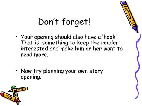 Story openings