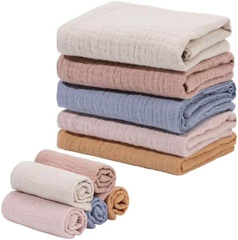 Pack Baby Muslin Squares Baby Muslin Cloths Washcloths Natural Cotton