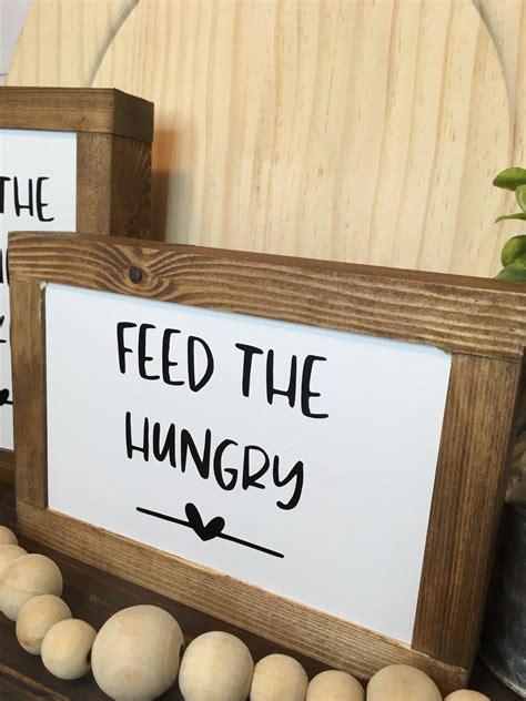 Clothe The Naked Feed The Hungry Framed Farmhouse Signs Etsy
