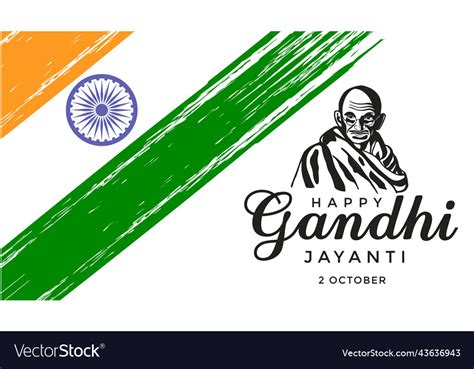 Happy Gandhi Jayanti 2nd October Royalty Free Vector Image