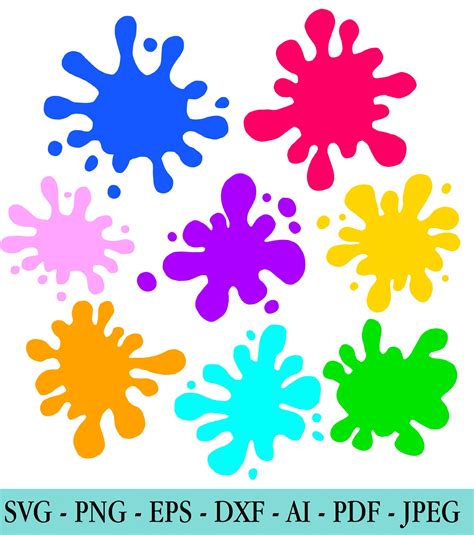 Paint Splatter Svg Bundle Paint Splats Svg Paint Svg Etsy Australia