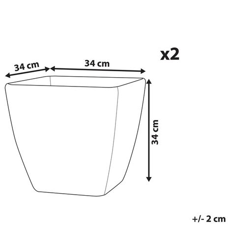 Blumentopf 2er Set Dunkelgrau 34 X 34 X 34 Cm ZELI In 2024 Potted