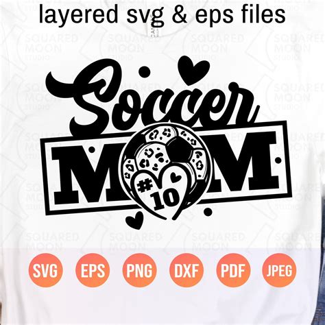 Soccer Mom Svg Leopard Heart Print Svg Diy Custom Players Number Mama