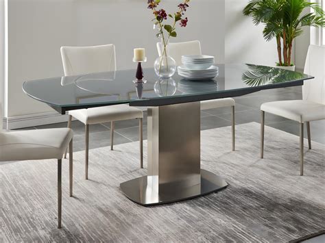 Table extensible TALICIA Verre trempé métal Gris