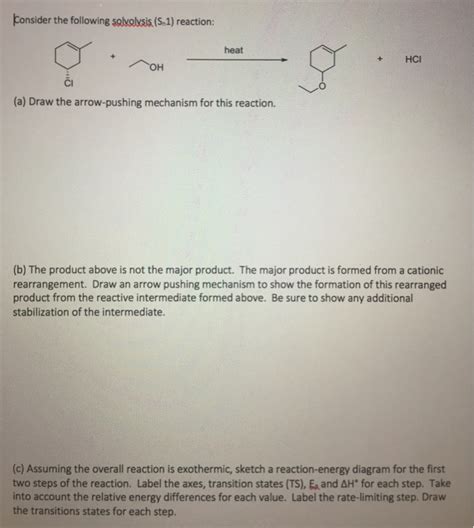 Solved Consider The Following Solvolysissn 1 Reaction