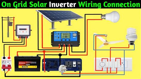 On Grid Solar System Connection With Inverter And Battery Inverter Wiring Connection Animation