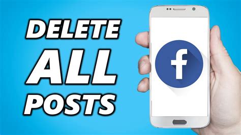 How To Delete All Your Posts On Facebook Youtube