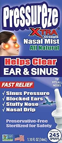 Pressureze Xtra All Natural Preservative Free Sterile Nasal Spray