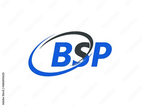 BSP letter creative modern elegant swoosh logo design Stock Vector ...