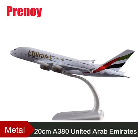 1160 Scale 455cm Airplane Model Airbus A380 Emirates Airline Aircraft