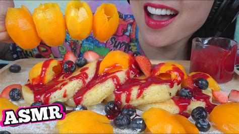 Asmr Fresh Fruit Pancake Relaxing Eating Sounds No Talking Sas Asmr Youtube