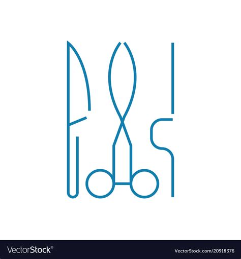 Surgery Department Linear Icon Concept Royalty Free Vector