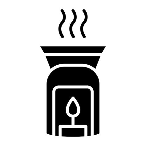 Premium Photo Aromatherapy Glyph Solid Black Illustration