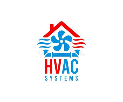 Heating Ventilation And Air Conditioning Hvac Systems Logo Design