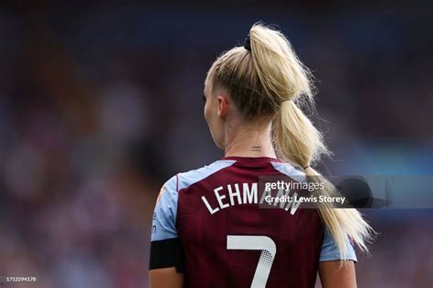 The Back Of The Shirt Of Alisha Lehmann Of Aston Villa Is Seen As She