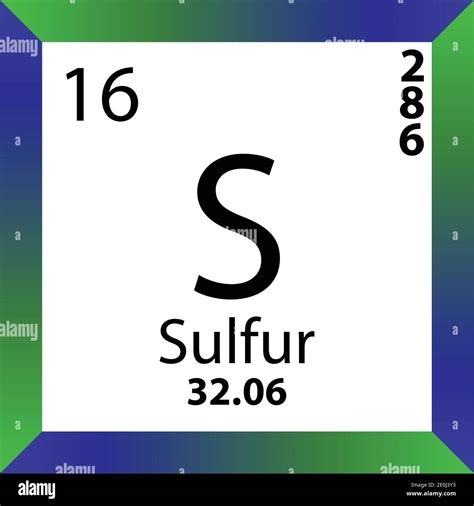 Symbol Chemical Element Sulfur Stock Vector Images Alamy